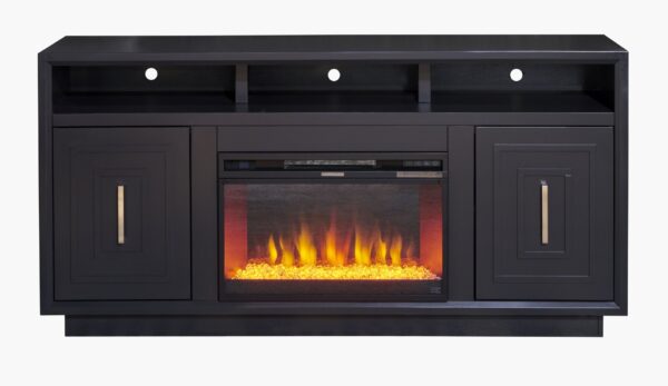Sunset - Electric Fireplace TV Stand For TVs Up To 80" - Black