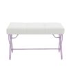 Priya II - Synthetic Leather Purple Bench - Purple / White - Image 2