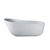 Solid Surface Stone Resin Oval Shape Soaking Bathtub With Overflow For The Bathroom - Matte White - Image 7