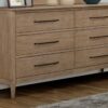 King Panel Bedroom Set With 3 Drawer Nightstand, Casual Dresser, Cane Mirror, 3 Drawer Cane Front Chest And Bench - Sand - Image 21