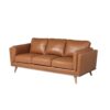 Modern Leather Sofa - Caramel - Image 2