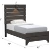 Junipe - Twin Bed With Lights - Brown - Image 5