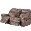 Zubaida - Two Tone Velvet 3 Piece Recliner Living Room Set - Chocolate - Image 5