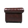 Traditional Tufted Leather Chesterfield Nailhead Sofa - Brown - Image 3