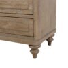 King Panel Bedroom Set With 3 Drawer Nightstand, Casual Dresser, Cane Mirror, 3 Drawer Cane Front Chest And Bench - Sand - Image 8
