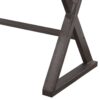 Danton - Aluminum Top Grain Leather Rectangular Writing Desk - Gold - Image 5