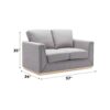Valin - Linen Loveseat For Living Room - Gray - Image 6