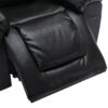 3 Seater Home Theater Recliner Manual Recliner Chair With Two Built-In Cup Holders For Living Room - Black - Image 15