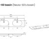 U052-Nevia60W-206 Nevia Bathroom Vanity With Automatic LED Drawer Light, Wall Mounted Bathroom Vanity With Integrated Solid Surface Sink, Without Drain - Snow White - Image 17