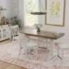 Haidel - Trestle Gathering Table - Brown / White - Image 6