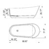 Solid Surface Stone Resin Oval Shape Soaking Bathtub With Overflow For The Bathroom - Matte White - Image 10