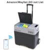 Car Freezer Portable Refrigerator Freezer With App Control And 6'' Off-Road Wheels, 12V, 45W Cooler Freezer, Low Noice - Antique White / Gray - Image 2