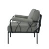 Rajni - Patio Set (1 Armed Chair, 1 Ottoman) - Gray - Image 3