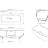 Freestanding Solid Surface Bathtub, Luxury Engineered Stone Resin Freestanding Soaking Bathtub With Overflow And Pop-Up Drain Cupc Certified, 22S04-67 - Matte White - Image 11