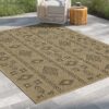 Earth - 2'7" X 7'3" Indoor, Outdoor Area Rug - Jute / Black - Image 4