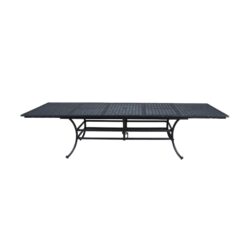 Rectangular 10 Person 126.38" Long Dining Set With Dupione Brown Cushions - Antique Brown