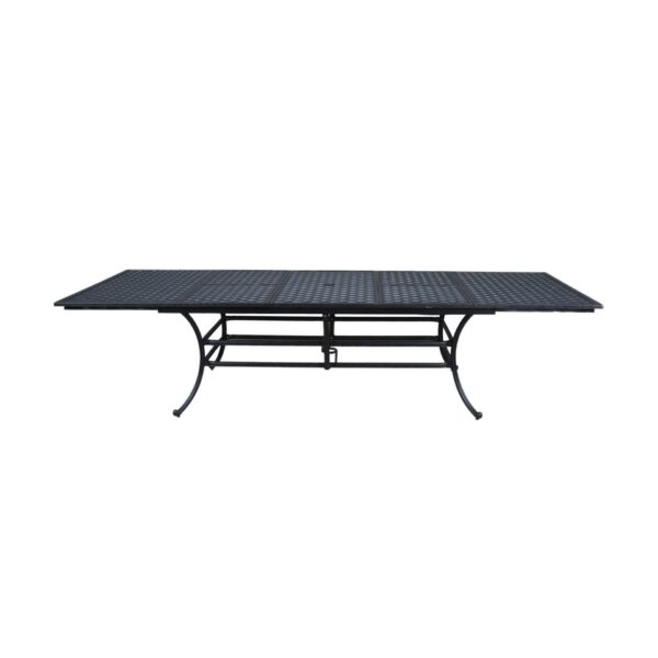 Rectangular 10 Person 126.38" Long Dining Set With Dupione Brown Cushions - Antique Brown