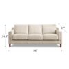 Bella - Leather Sofa - Beige - Image 7