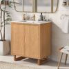 Bathroom Vanity Set With Sink, Combo Cabinet, Bathroom Storage Cabinet, Solid Wood Frame - Burly Wood - Image 3