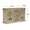 3 Drawer Sideboard Handcrafted - Antique White - Image 5