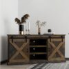 Farmhouse - Corner TV Stand For TVs Up To 80" - Barnwood - Image 6
