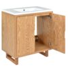 Bathroom Vanity Set With Sink, Combo Cabinet, Bathroom Storage Cabinet, Solid Wood Frame - Burly Wood - Image 13