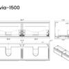U052-Nevia60W-206 Nevia Bathroom Vanity With Automatic LED Drawer Light, Wall Mounted Bathroom Vanity With Integrated Solid Surface Sink, Without Drain - Snow White - Image 16