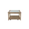 Frosted Glass Top Cocktail Table With Casters - Sand - Image 2