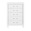 Omoda - 5 Pieces Eastern King Bedroom Set With LED - White - Image 4