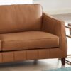 Aria-Top Grain Leather Sofa Couch - Brown - Image 4