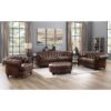 Newport - Leather Ottoman - Caramel - Image 3
