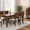 Casual Dining Table With Four Storage Drawers - Brown - Image 4