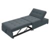 4 In 1 Sofa Bed, Chair Bed, Multi-Function Folding Ottoman Bed With Storage Pocket And USB Port For Small Room Apartment, Living Room, Bedroom, Hallway - Deep Blue - Image 4