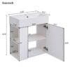 Modern Floating Bathroom Vanity With Ceramic Basin Perfect For Small Bathrooms, Left Side Storage - White - Image 15