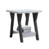 Modern End Table, Chair Side End Table For Living Room With Shelf Display - White - Image 3