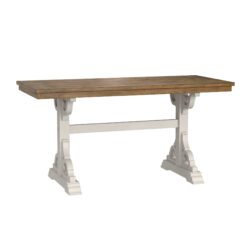 Haidel - Trestle Gathering Table - Brown / White