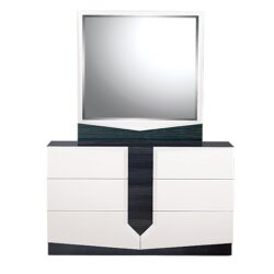Vios - Zebra High Gloss Dresser - White