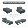 4 In 1 Sofa Bed, Chair Bed, Multi-Function Folding Ottoman Bed With Storage Pocket And USB Port For Small Room Apartment, Living Room, Bedroom, Hallway - Deep Blue - Image 10