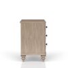 King Panel Bedroom Set With 3 Drawer Nightstand, Casual Dresser, Cane Mirror, 3 Drawer Cane Front Chest And Bench - Sand - Image 4