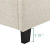 King Size Tufted Upholstered Platform Bed - Beige - Image 9