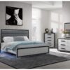 Adelaide - 5 Pieces King Bed With LED Set - Black - Image 9