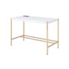 Midriaks - Writing Desk With USB - Golden / White - Image 2