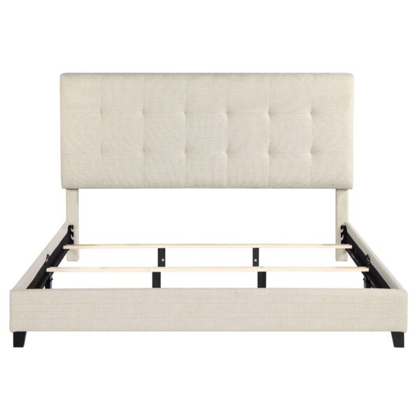 King Size Tufted Upholstered Platform Bed - Beige