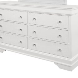 Shaker - Crocodile Metallic Dresser - White