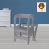Child Standing Tower, Step Stool For Kids, Toddler Step Stool For Kitchen Counter - Gray - Image 2