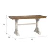 Haidel - Trestle Gathering Table - Brown / White - Image 7