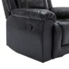 3 Seater Home Theater Recliner Manual Recliner Chair With Two Built-In Cup Holders For Living Room - Black - Image 14