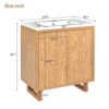 Bathroom Vanity Set With Sink, Combo Cabinet, Bathroom Storage Cabinet, Solid Wood Frame - Burly Wood - Image 9
