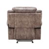 Zubaida - Two Tone Velvet 3 Piece Recliner Living Room Set - Chocolate - Image 7