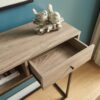 Console Table With One Drawer And Open Cubby - Brown / Black - Image 3